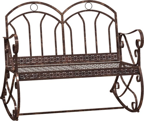 Garden bench metal - metal, rocking