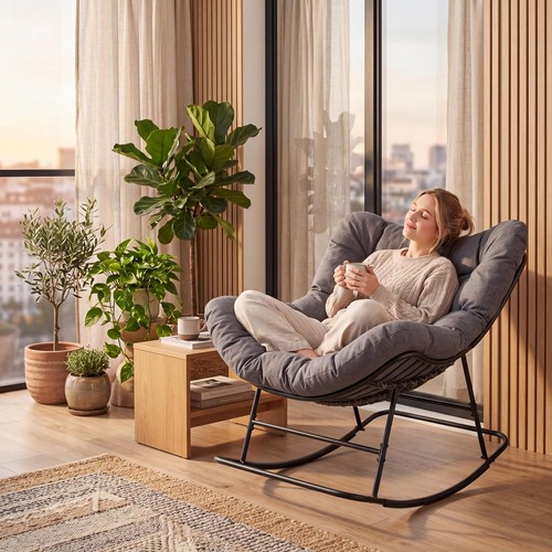 Garden rocking chair rattan - garden,
