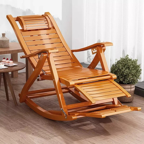 Bamboo recliner rocking chair - recliner,