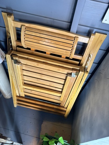 Foldable bamboo recliner - bamboo,